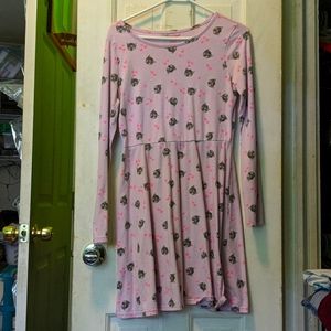 Purple Car Print Dress